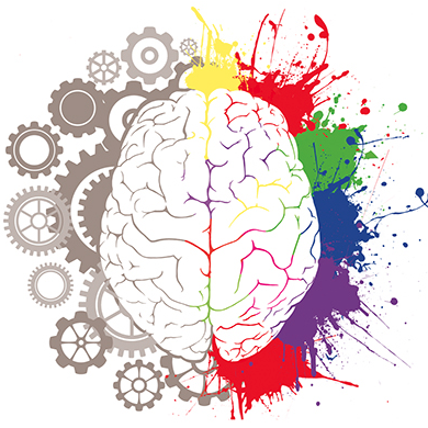 CLICK ME! Left and right brain image